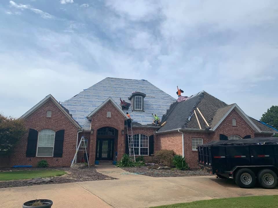 Completed residential roofing project